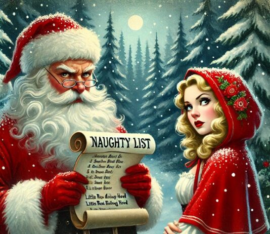 Weihnachts Kurzgeschichte zu Rotkäppchen und der Hipster-Wolf